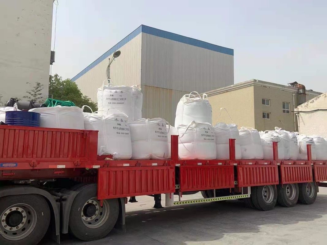 Cryolite เม็ดสังเคราะห์ 325 ตาข่ายสำหรับการผลิตอุตสาหกรรมอะลูมิเนียมฟลูออไรด์